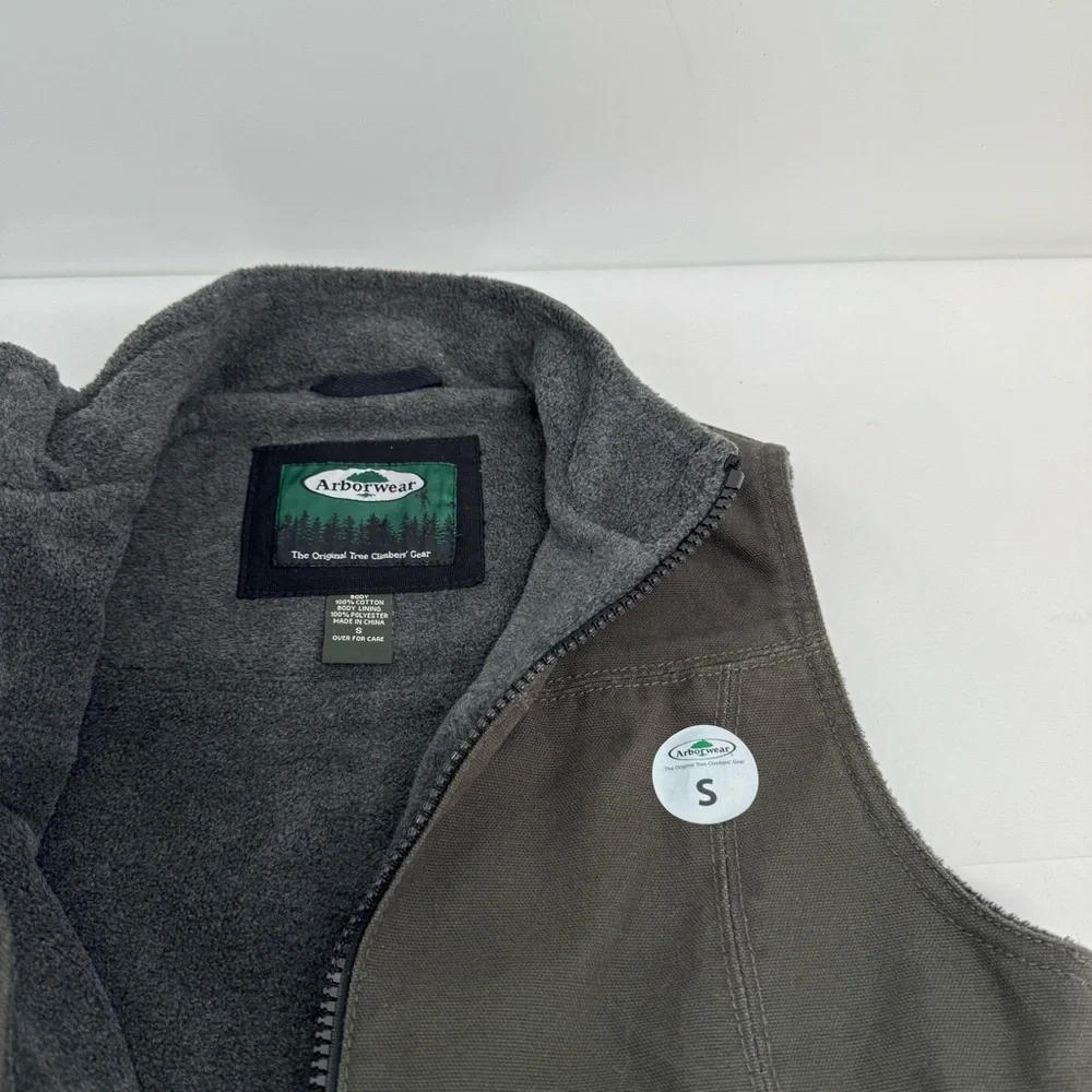 NWT Arborwear Juniper Vest Women’s S Moss Fleece Outdoor Hiking Mock Neck